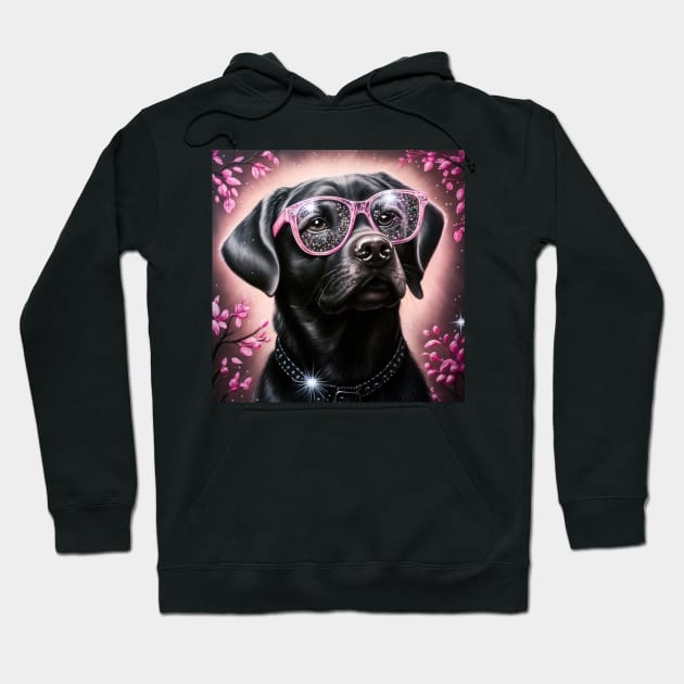 Floppy Black Labrador Hoodie by Enchanted Reverie